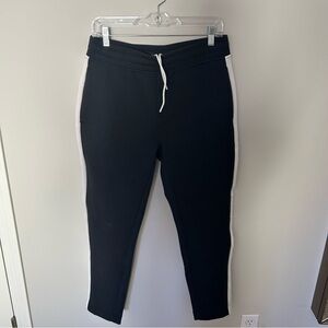 Men's Tommy Hilfiger Slim Fit Black with White Stripe Sweatpants Size Small